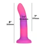 Фаллоімітатор, що світиться в темряві ADDICTION - Rave - 8" Glow in the Dark Dildo - Pink Purple: Діаметр, см 3.56