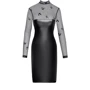 Сукня Noir Handmade F310 Sublime wetlook and flocked mesh midi dress Вlack, XXL: Розмір XXL