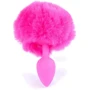 Анальна пробка S з хвостом BOSS of TOYS Boss Series - Silicon PLUG Bunny Tail Pink, BS6400099