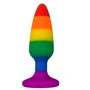 Анальна пробка Wooomy Hiperloo Silicone Rainbow Plug L