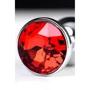 Анальна пробка з кристалом Toyfa Silver anal plug with red gem: Тип Анальные пробки