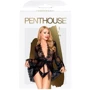 Комплект пеньюар, трусики з доступом та браслет Penthouse - Hypnotic Power Black XL: Застосування На тело