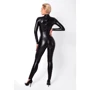 Комбінезон Noir Handmade F319 Caged wetlook catsuit with zippers and ring Black, M: Матеріал Полиэстер