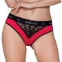 Трусики з широкою гумкою і мереживом Passion PS001 PANTIES red / black, size L