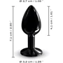 Металлическая анальная пробка с кристаллом Dorcel - Diamond Plug Black S: Особенности С кристаллами