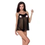 Эротическая сорочка Passion MELANIA CHEMISE black S/M