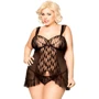 Пеньюар SoftLine Bianca, Plus Size, XXL (black)