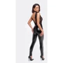 Комбінезон Noir Handmade F298 Libido Deep-V catsuit with collar and pearl chain Black, XL: Декор Цепочка, Кружево