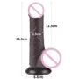 Фалоімітатор LoveToy Sliding-Skin Dual Layer Dong 7" Black: Наявність вібрації  Нет