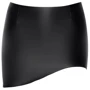 Спідниця Noir Handmade F305 Legacy wetlook mini skirt Вlack, 3XL: Декор Без декора