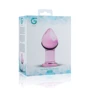 Рожева анальна пробка зі скла Gildo Pink Glass Buttplug No. 27: Наявність вібрації  немає