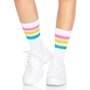 Шкарпетки жіночі в смужку Leg Avenue Pride crew socks Pansexual, 37–43 размер: Розмір Универсальный