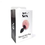 Силіконова анальна пробка М Art of Sex - Silicone Bunny Tails Butt plug, білий: Для кого Унисекс