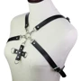 Портупея с фиксатором Women's PU Leather Chest Harness Caged Bra GREY: Для кого Для женщин