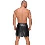 Мужская юбка гладиатора Noir Handmade H053 Eco leather men's gladiator skirt Black, M: Декор Складки, Пуговицы