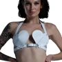 Лиф Сердце из натуральной кожи Feral Feelings - Hearts Bra White