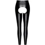 Легінси Noir Handmade F304 Taboo wetlook leggings with open crotch and bum Black, 3XL: Матеріал Полиэстер