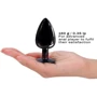 Металлическая анальная пробка с кристаллом Dorcel - Diamond Plug Black L фото 7