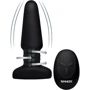 Анальна пробка з вібрацією Rimmers Slim R Smooth Rimming Plug With Remote (чорний) фото 7