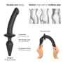 Анальна пробка з дилдо Strap-On-Me Switch Plug-In Semi-Realistic Dildo Black - XXL: Особливості Водонепроницаемые