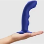 Насадка для страпону з подвійною точковою пульсацією Strap-On-Me Tapping Dildo Wave - Night Вlue фото 1