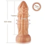 Фалоімітатор-насадка Hismith Slightly Curved Silicone Dildo Monster Series: Довжина проникнення, см 17.8