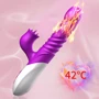 Вібратор з ротацією, поштовхами та підігрівом BOSS Foxshow Vibrator Purple фото 7