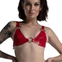 Лиф из натуральной кожи Feral Feelings - Bikini Top Red: Вид Топы