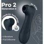 Вакуумный клиторальный стимулятор Satisfyer Pro 2 Generation 3 with Liquid Air Dark Grey: Длина, см 16.4