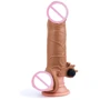 Насадка на член LoveToy Pleasure X-Tender Vibrating Penis Sleeve Add 2" Brown: Наявність вібрації є