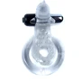 Ерекційне вібро кільце BOSS - Dolphin Vibro CockRing Clear, BS6700050 фото 4