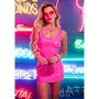 Платье Leg Avenue Pink vinyl mini dress L: Размер L