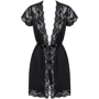 Сексуальний халатик Obsessive 810-PEI-1 peignoir black L/XL: Применение На тело