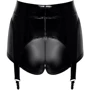 Шортики Noir Handmade F325 Glam suspender wetlook and vinyl shorts Вlack, XXL фото 8