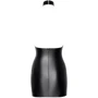 Сукня Noir Handmade F311 Eros mini halter dress flocked mesh and wetlook Вlack, XXL: Розмір XXL