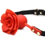 Кляп Master Series Blossom Silicone Rose Gag - Red: Цвет красный