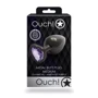 Металевий анальний затор Ouch! Heart Gem Gunmetal - Amethyst Purple, М: Для кого Унисекс