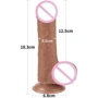 Фалоімітатор LoveToy Sliding-Skin Dual Layer Dong 7" Brown: Тип Реалистичные