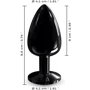 Металлическая анальная пробка с кристаллом Dorcel - Diamond Plug Black L: Наличие вибрации Нет