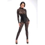 Комбінезон Noir Handmade F299 Enigma lace catsuit with underbust bodice Black, S фото 7