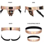 Труси для страпону Strap-On-Me Leatherette Harness Сurious - Holographic rose gold фото 6