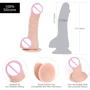 Вигнутий фалоімітатор на присосці ADDICTION - BRAD 7,5" Dildo With Balls, Beige: Тип Классические дилдо