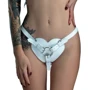 Трусики Серце для страпону з натуральної шкіри Feral Feelings - Hearts Strap-on Belt White фото 3