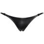 Трусики Noir Handmade P012 Wild crocodile wetlook thong with double opening Вlack, XL: Матеріал Полиэстер