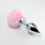 Анальний затор Heavy Metal Anal Plug Pompon L Pink