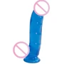 Фалоімітатор Doc Johnson Jelly Jewels - Cock and Balls with Suction Cup - Blue