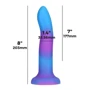 Светящийся в темноте фаллоимитатор ADDICTION - Rave - 8" Glow in the Dark Dildo - Blue Purple: Диаметр, см 3.56