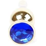 Анальная пробка с кристаллом BOSS of TOYS Boss Series - Jewellery Gold BUTT PLUG Dark Blue, BS6400068 фото 6