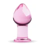 Рожева анальна пробка зі скла Gildo Pink Glass Buttplug No. 27