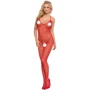 Бодистокинг SoftLine - Fishnet, S-L (red)